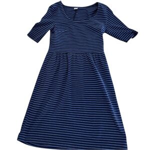Old Navy Blue Fit and Flare Cotton Dress